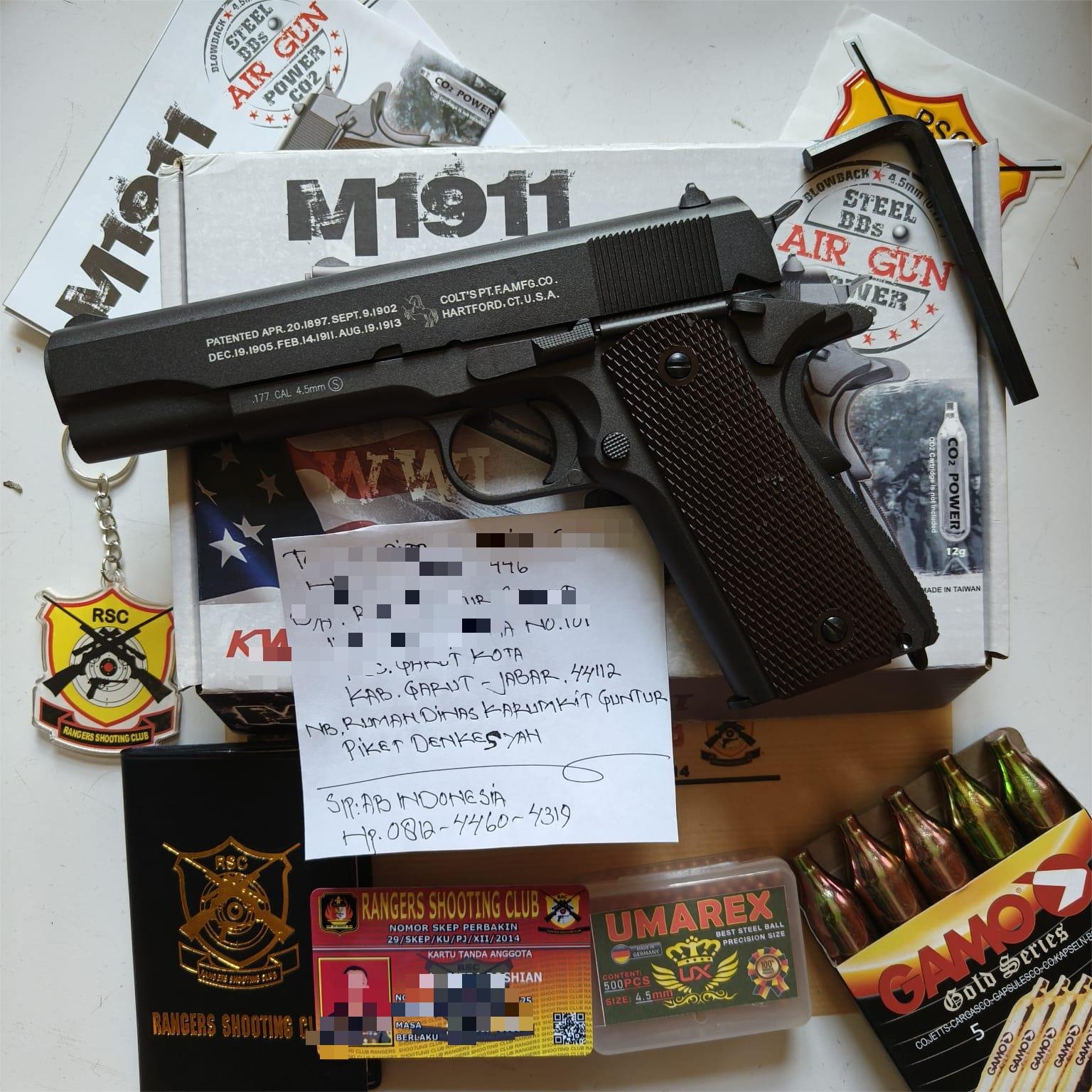 FN 1911 4,5 UPGRADE BONUS GAS 5 BOTOL DAN GOTRI 300 BUTIR BONUS SKK DAN KTA - Gambar 6