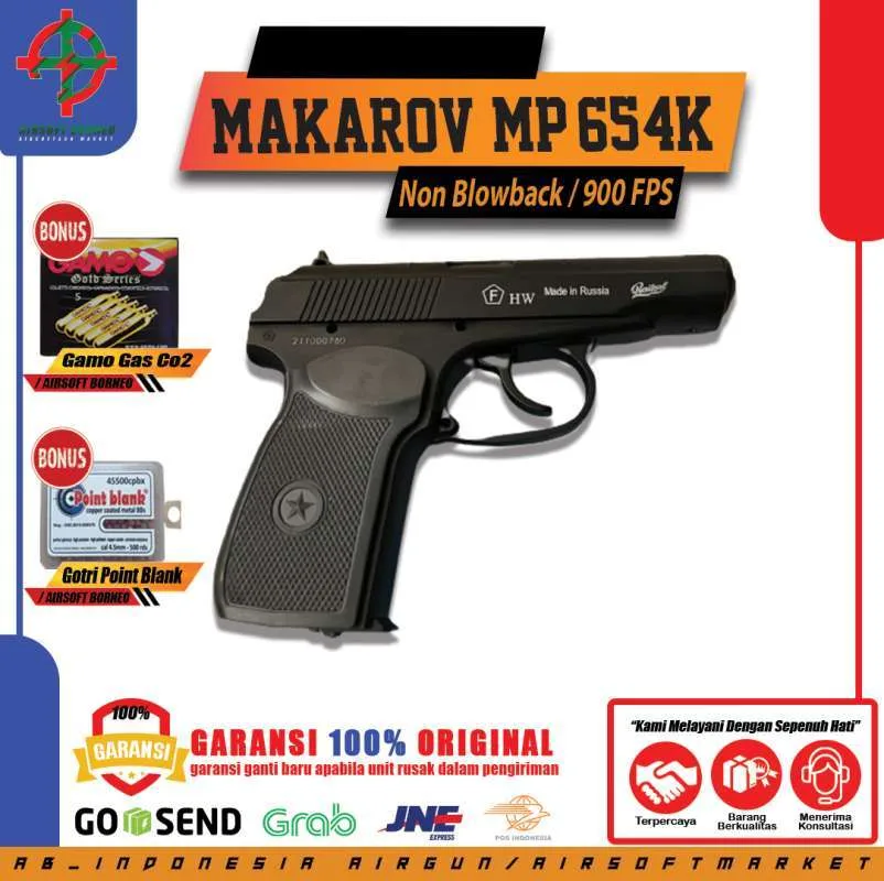 MAKAROV MP-654KS UPGRADE BONUS GAS 5 BOTOL DAN GOTRI 300 BUTIR