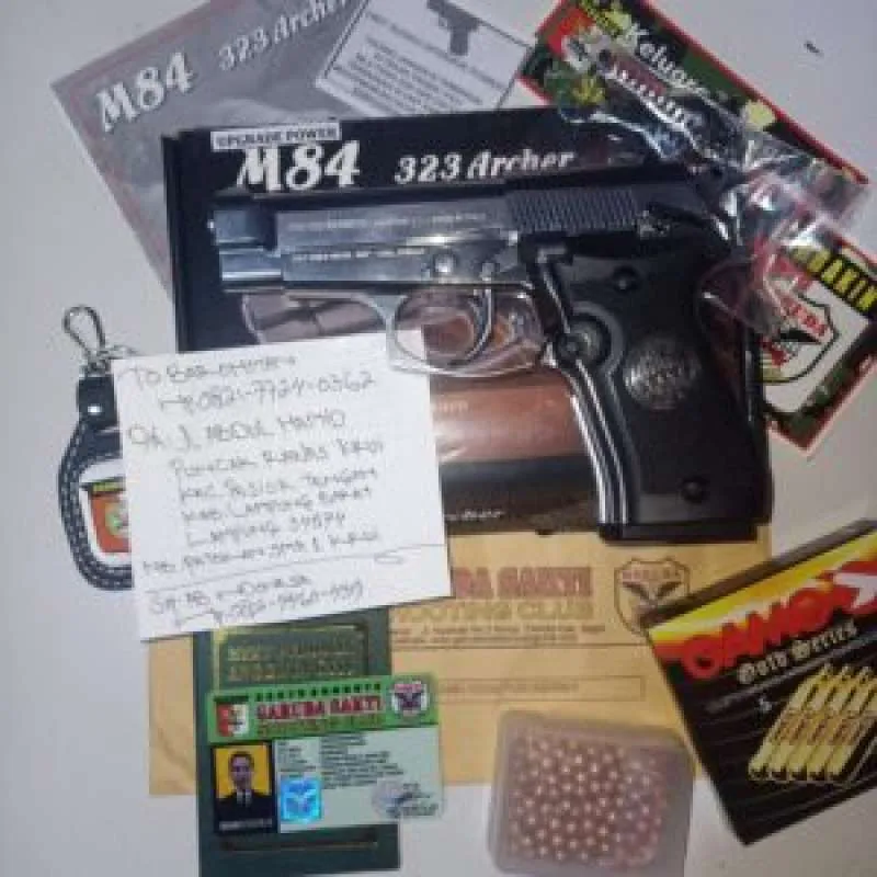 BARETTA M84 SILVER UPGRADE BONUS GAS 5 BOTOL DAN GOTRI 300 BUTIR - Gambar 2